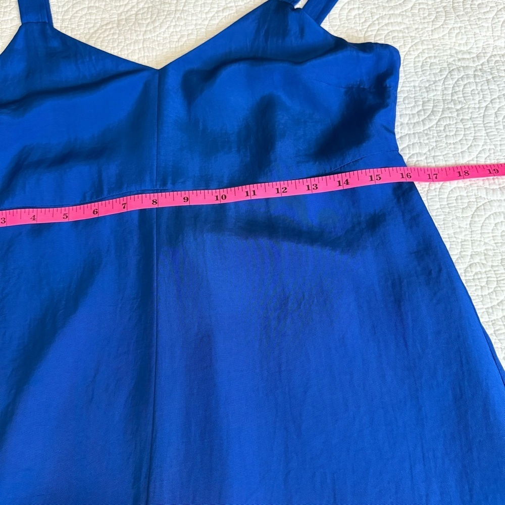 Wilfred Cobalt Blue V-Neck Midi Slip Dress - Picture 7 of 11